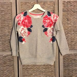 Pretty Floral Gymboree Sweatshirt! Sz M (7-8)
